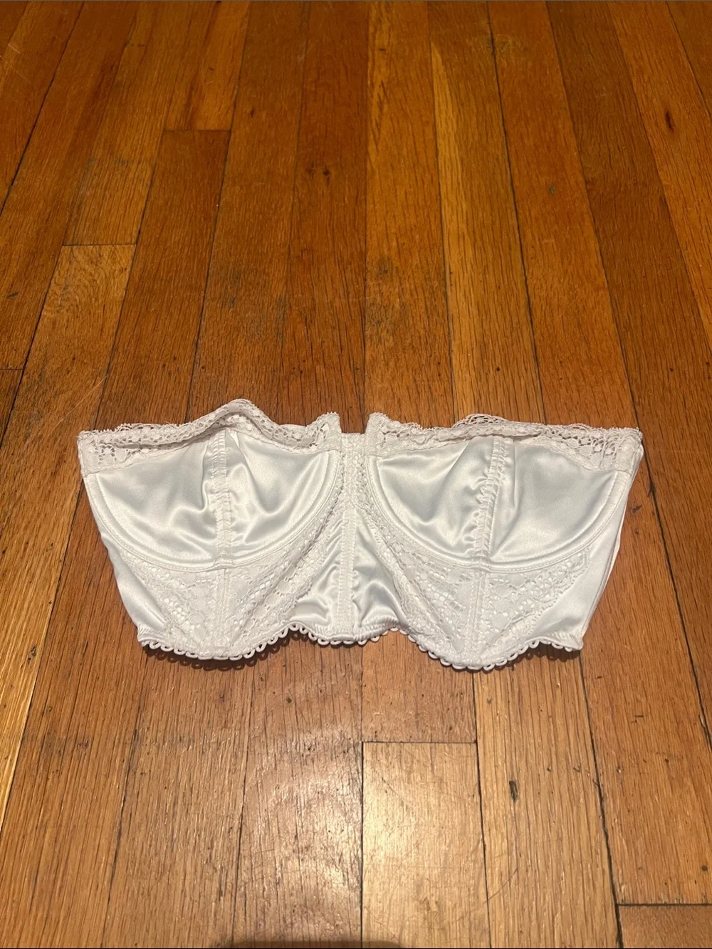 Free People Intimately Lots of Love Strapless Corset Top in Satin White, Medium